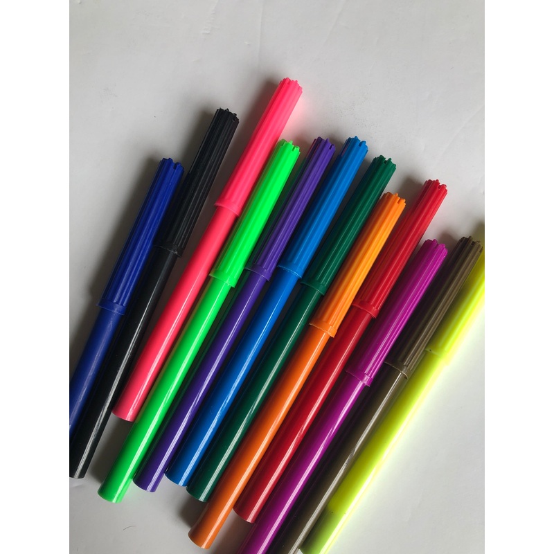 204 Fun Fibre Tip Pens – Assorted Colours for Creative Fun