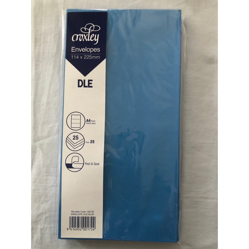 Croxley DLE Envelopes (Red and Blue, Peel & Seal)