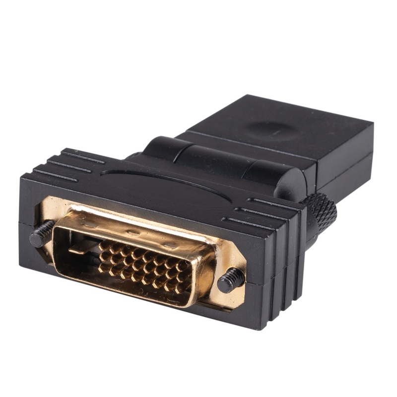 DYNAMIX HDMI Female to DVI-D (24+1) Male Swivel Adapter. Supports up to 2560×1440@60Hz