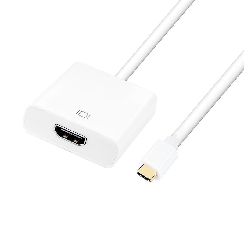 DYNAMIX USB-C to HDMI Adapter. Supports 4K@30Hz UHD (3840×2160) 1x USB-C input, 1x HDMI output, Gold-plated USB-C connector, Ultra durable, Plug & Play.
