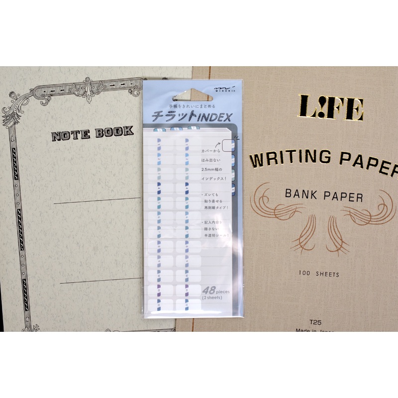 Midori Planner Index Label – Number Blue