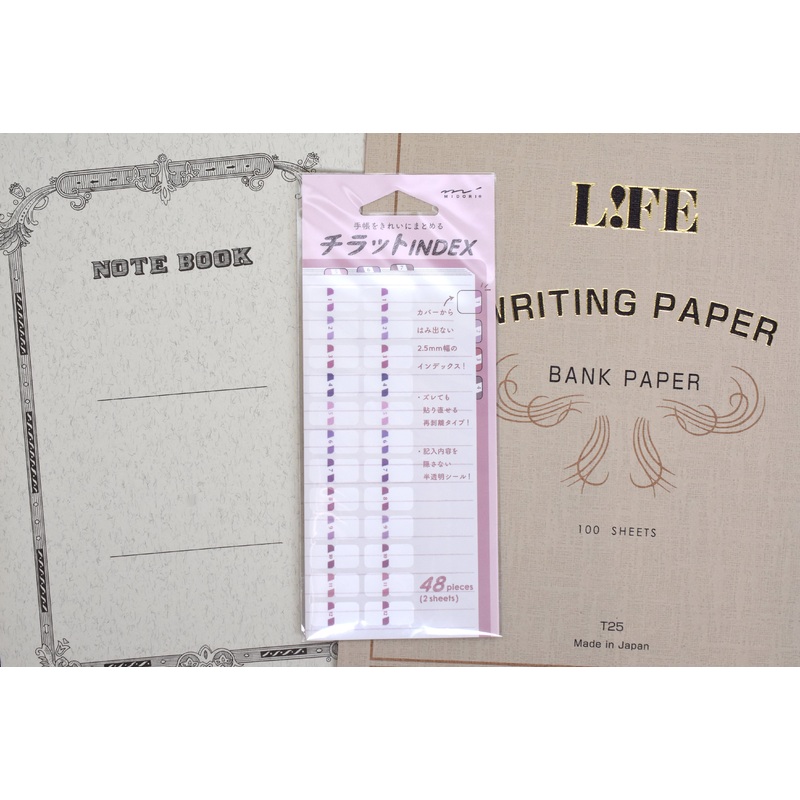 Midori Planner Index Label – Number Pink