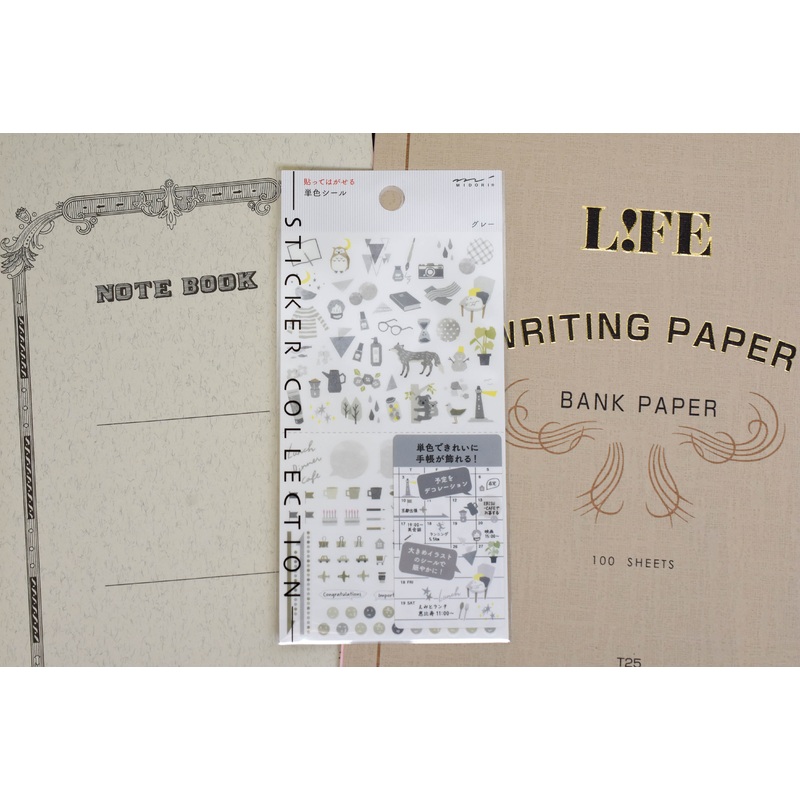 Midori Planner Sticker – Color Theme – Gray