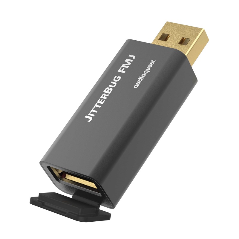 AUDIOQUEST JitterBug FMJ ( full metal jacket ) USB Data and Power Noise Filter. Dual Discrete Noise-Disscipation Circuits. Reduces the Noise and Ringing that Plague both Data and Power.