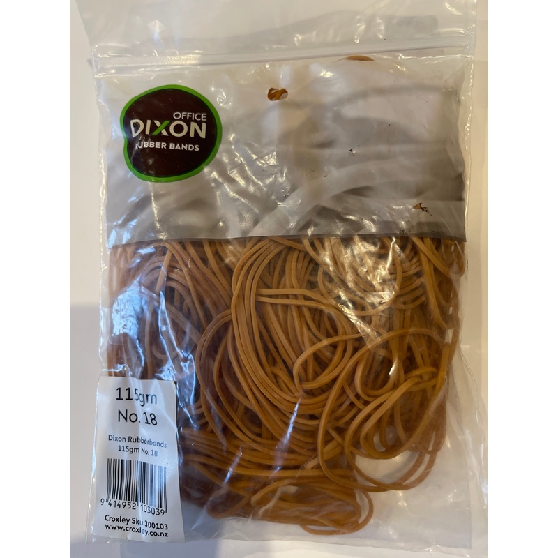 Dixon Rubber Bands 115gm No. 18