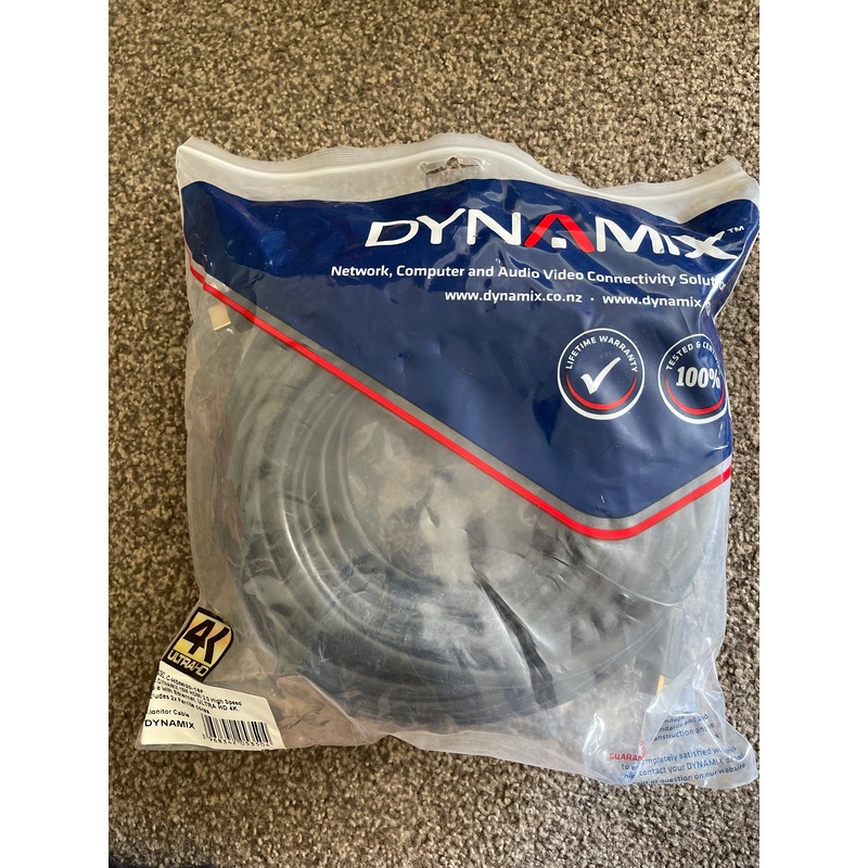 Dynamix 15M HDMI 2.0 High speed cable with Ethernet. Ultra HD 4k