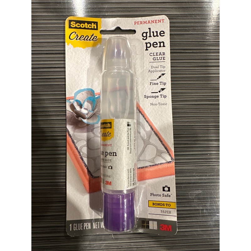 Scotch Create Permanent Glue Pen with Clear Glue by 3M.