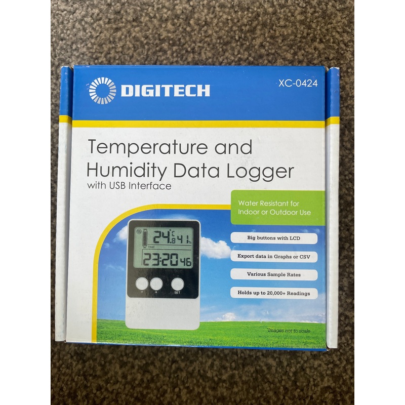 Temperature and humidity data logger with USB interface.