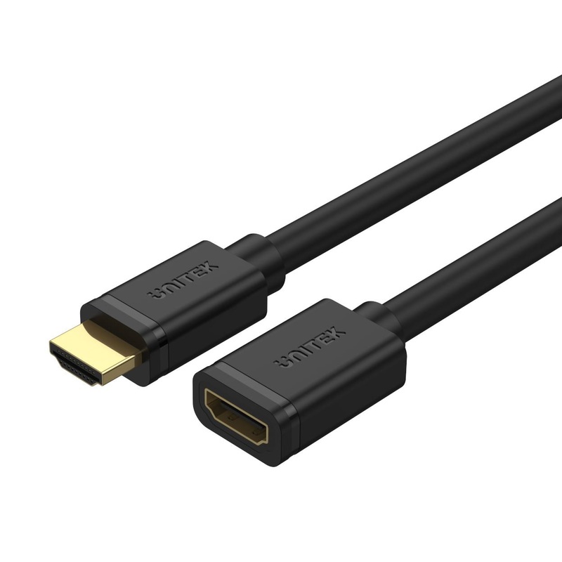 UNITEK 3M HDMI 2.0 Extension Male to HDMI Female Cable. Supports 4K@6Hz, HDR1, HDCP2.2, 3D, & 7.1 Surround Sound. Gold-Plated Connectors. High-Speed 18Gbps.