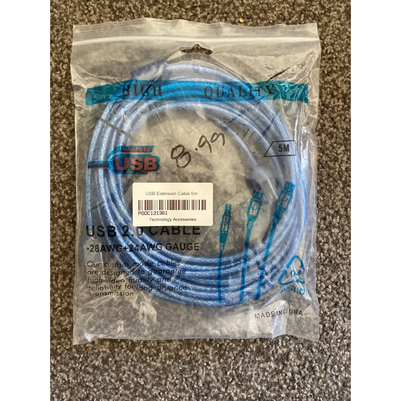 USB extension cable 5m