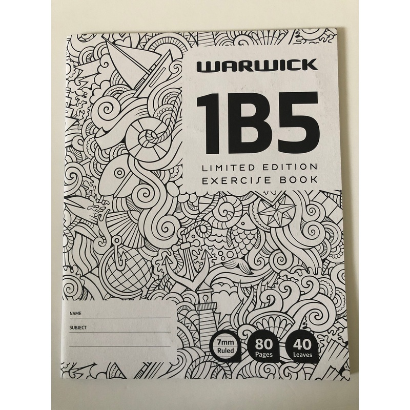 Warwick 1B5 Limited Edition Exercise Book