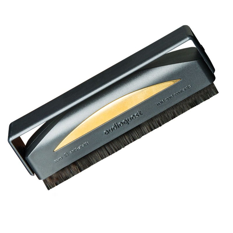 AUDIOQUEST Anti-static record brush. 1,248,000 Highly Conductive carbon  fibres with No-Resistance Path to Finger-Grip. Sold as each.  7-10 Day Lead Time