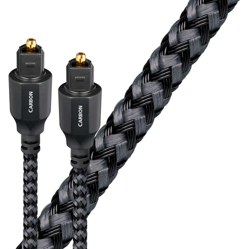 AUDIOQUEST Carbon 3M Optical cable. 19 narrow-apeture synthetic fibers. Jacket – grey-black braid.   7-10 Day Lead Time
