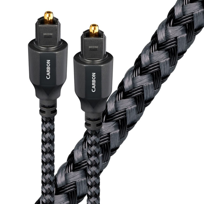 AUDIOQUEST Carbon .75M Optical cable. 19 narrow-apeture synthetic fibers. Jacket – grey-black braid.   7-10 Day Lead Time