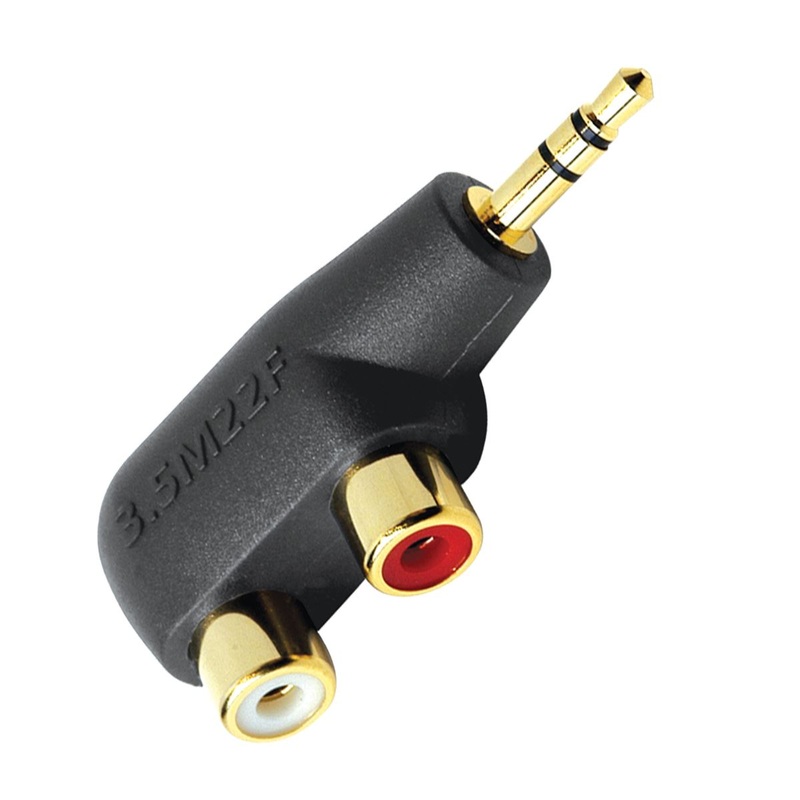 AUDIOQUEST Hard Mini Splitter. Male 3.5mm to 2x Female RCA    7-10 Day Lead Time