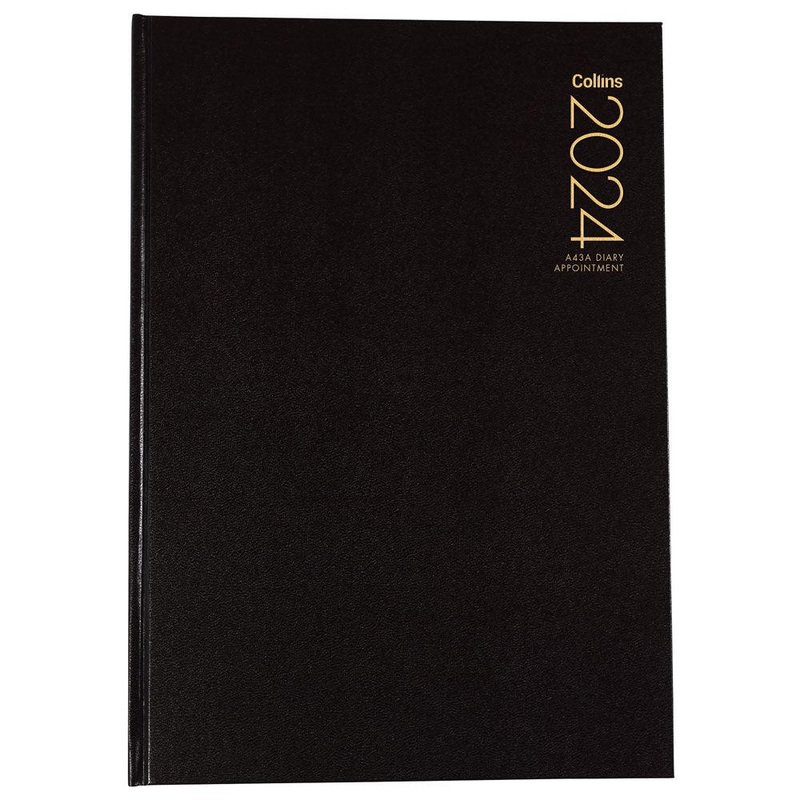 Collins Diary A43A Black Appointment Even Year