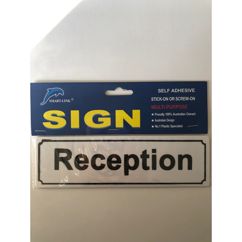 Reception Self Adhesive Sign