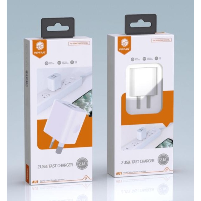 VIPFAN 2 USB Fast Charger