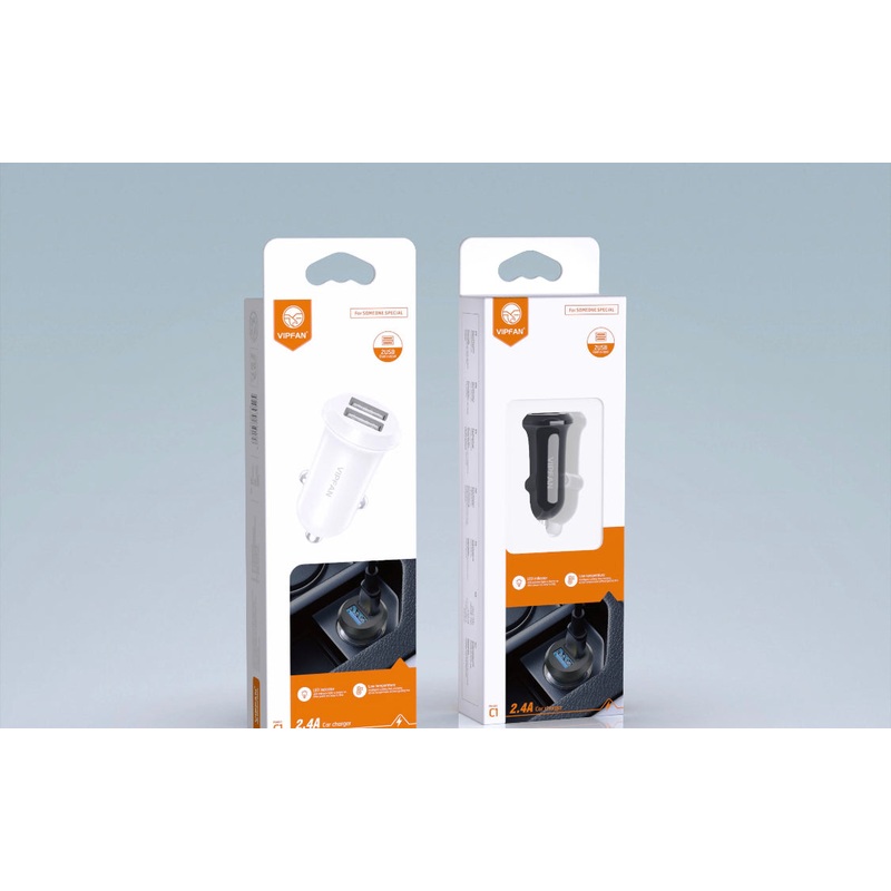 VIPFAN Dual USB car charger 2.4A