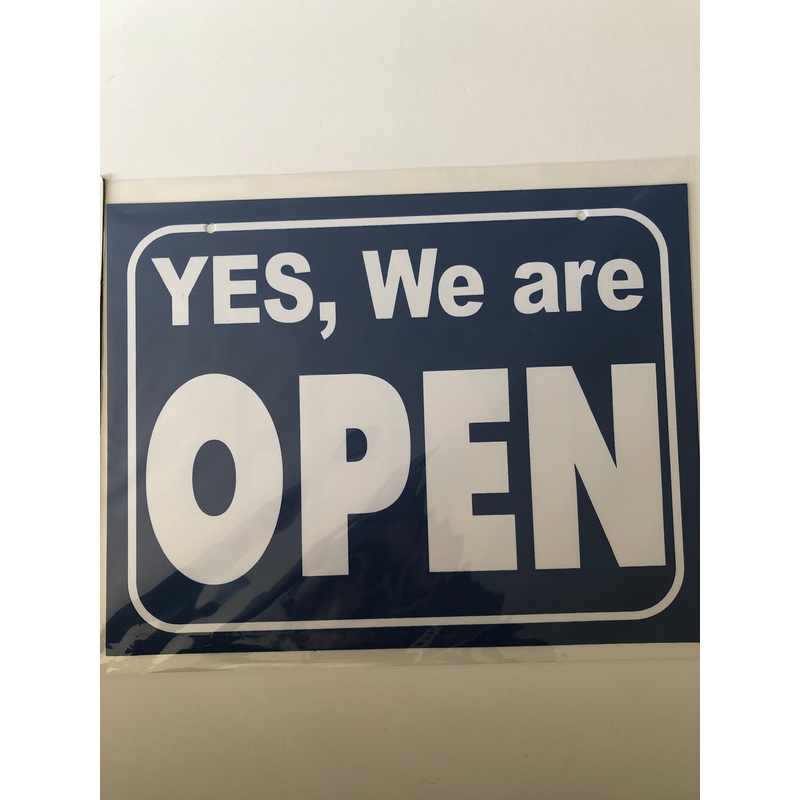 “Yes, We Are Open” / “Sorry, We Are Closed” Reversible Sign