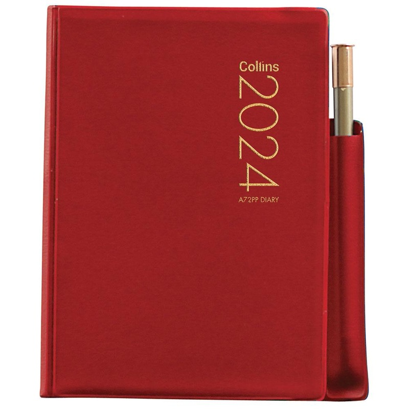 Collins Diary A72PP Red With Pencil Even Year