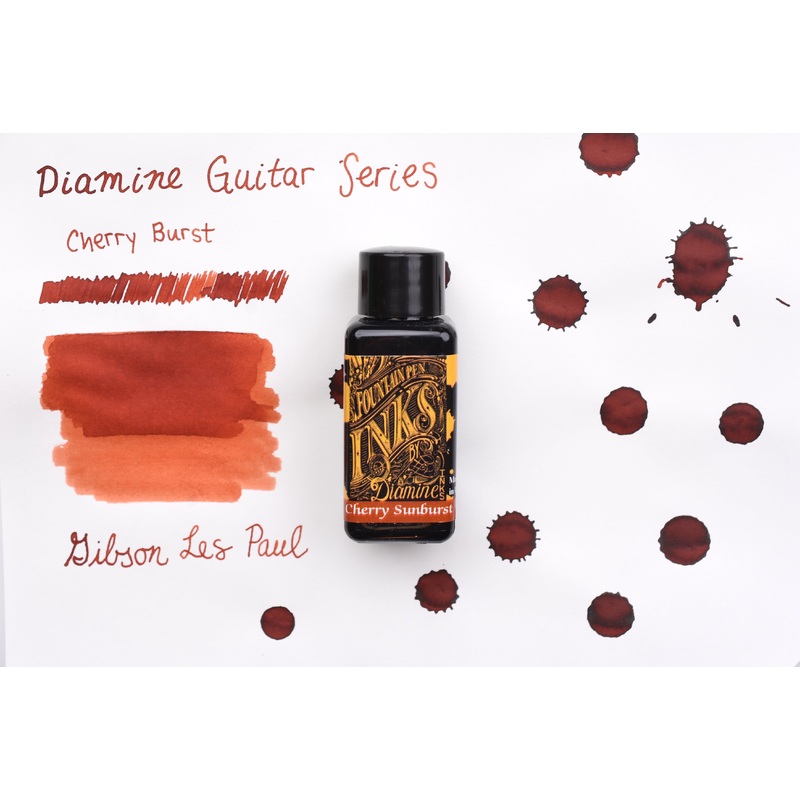 Diamine Fountain Pen Ink – Gibson Les Paul Guitar Series – Cherry Burst