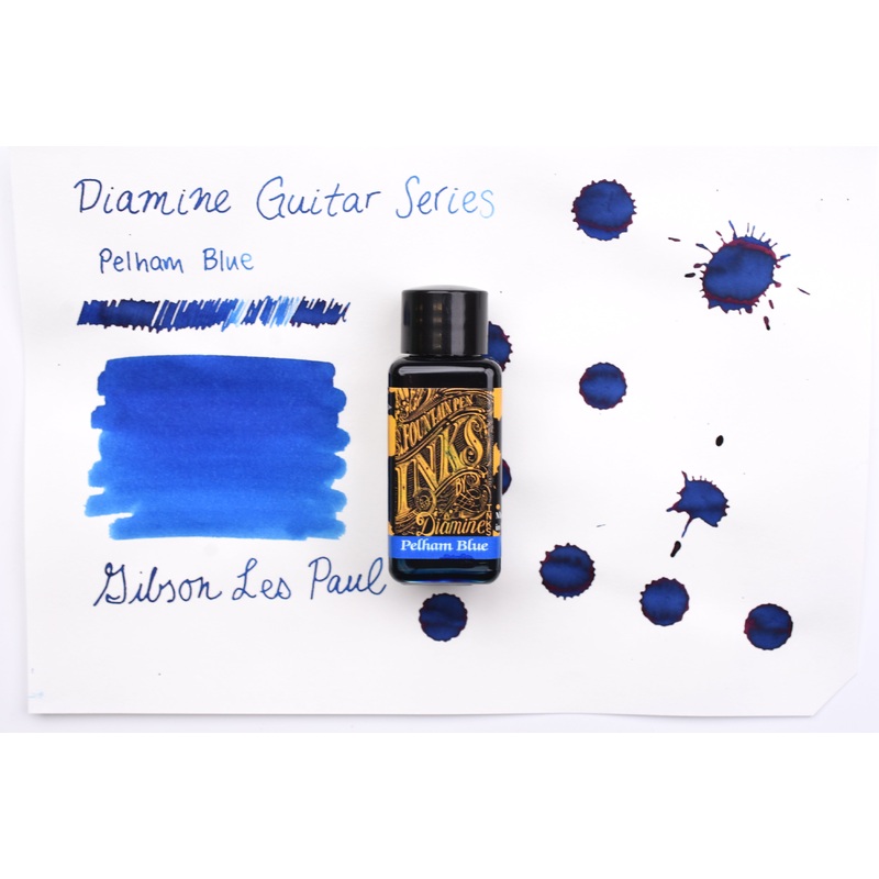 Diamine Fountain Pen Ink – Gibson Les Paul Guitar Series – Pelham Blue Burst