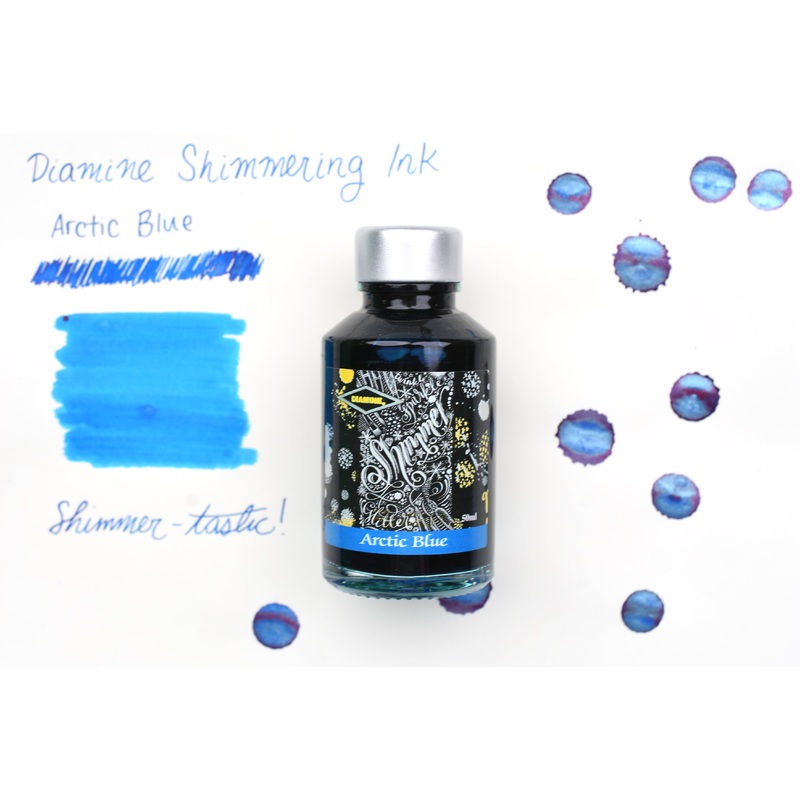 Diamine Shimmer Ink – Arctic Blue – 50mL