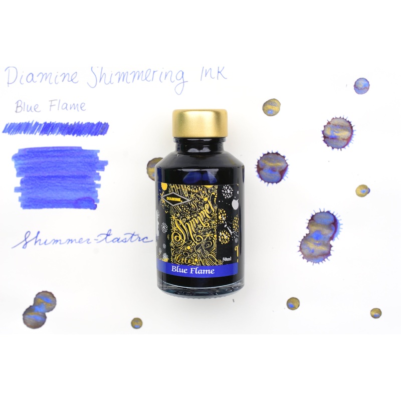 Diamine Shimmer Ink – Blue Flame – 50mL