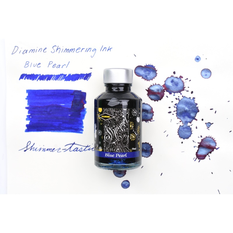 Diamine Shimmer Ink – Blue Pearl – 50mL