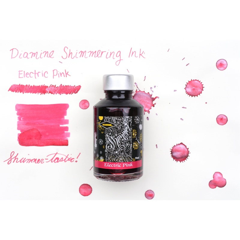 Diamine Shimmer Ink – Electric Pink – 50mL