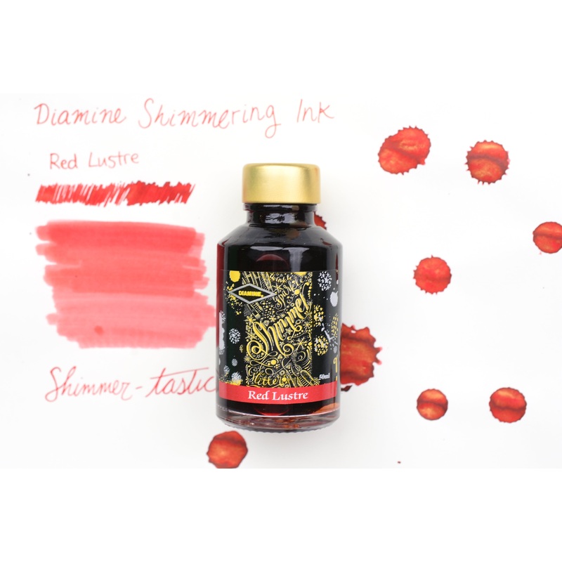 Diamine Shimmer Ink – Red Lustre – 50mL
