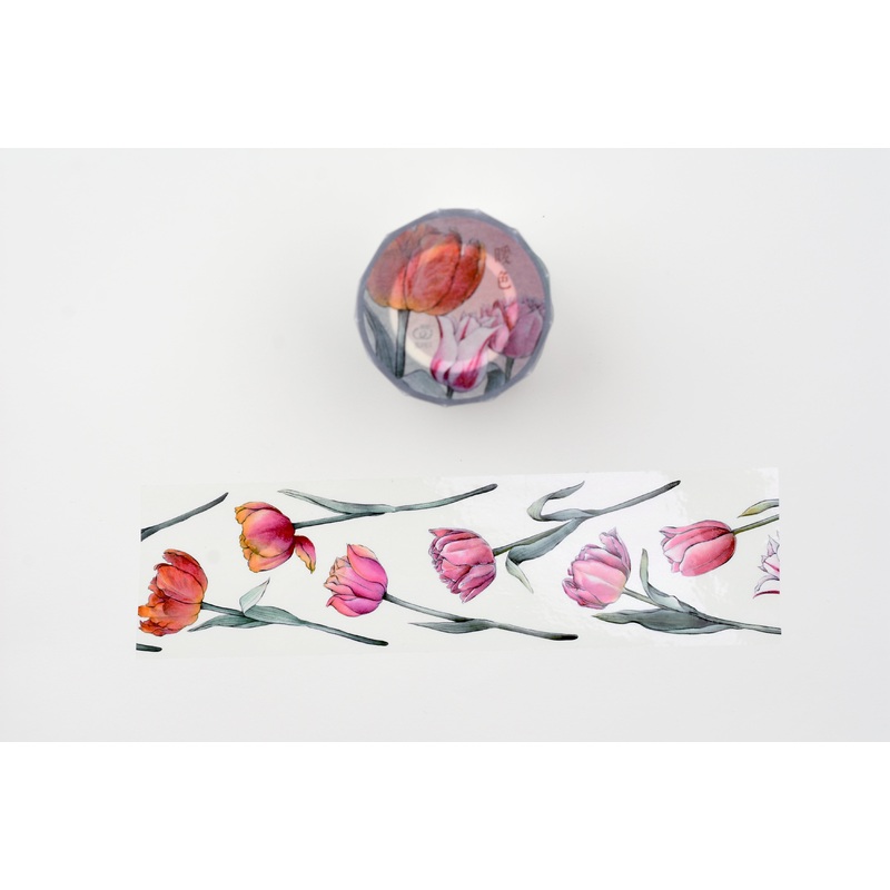 Loi Design Clear PET Tape – Warm Color Tulip