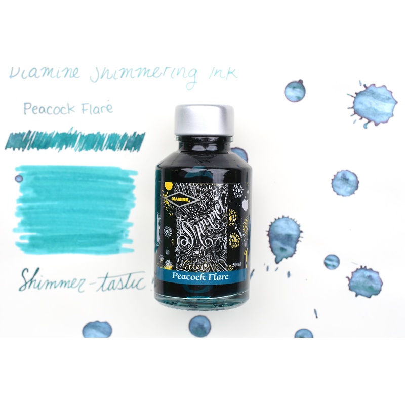 Diamine Shimmer Ink – Peacock Flare – 50mL