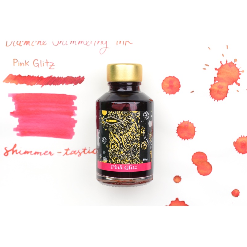 Diamine Shimmer Ink – Pink Glitz – 50mL