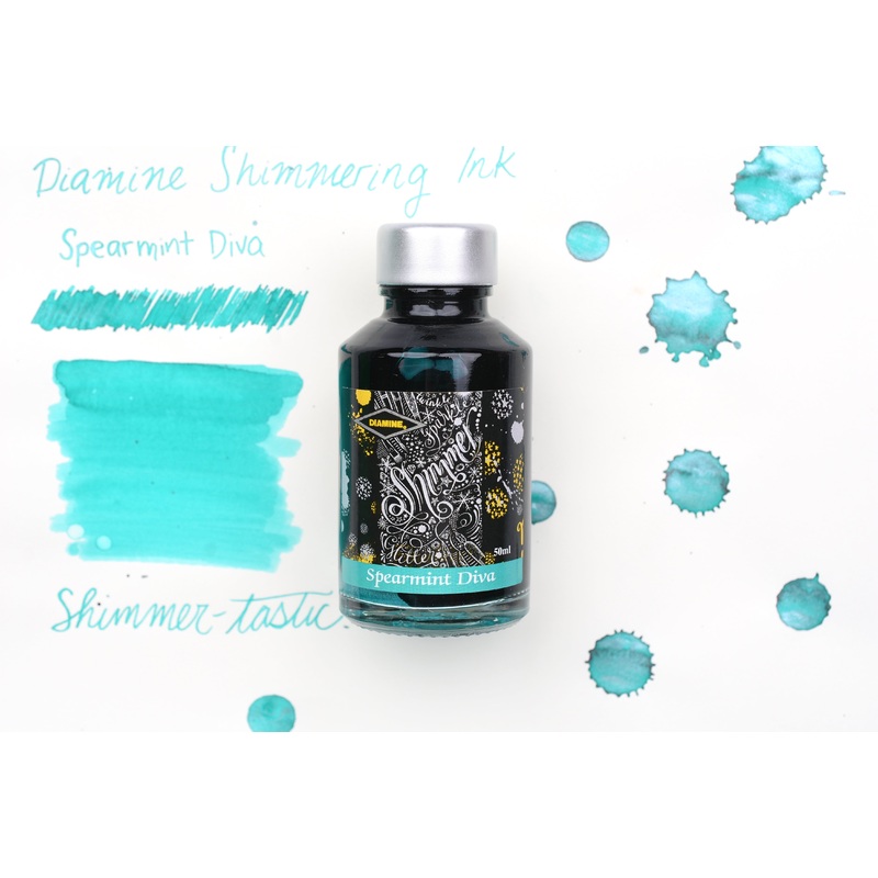 Diamine Shimmer Ink – Spearmint Diva – 50mL