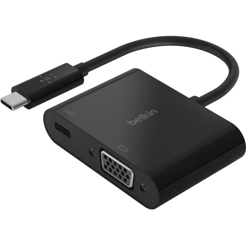 USB-C TO VGA ADAPTOR W 60W PB BLK