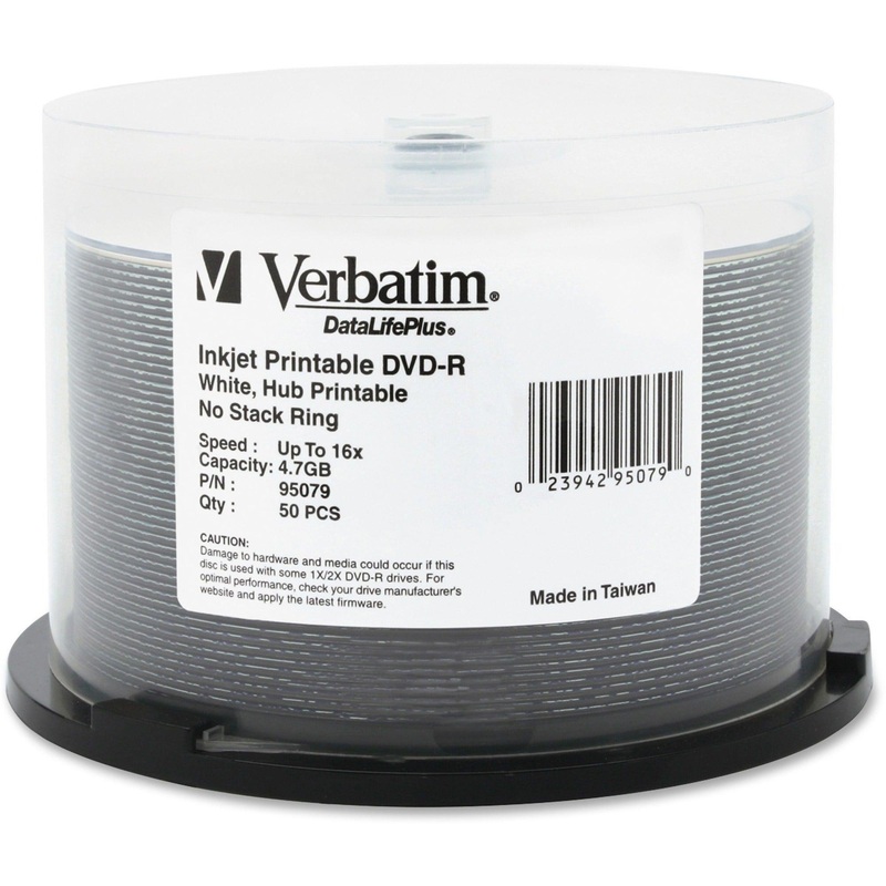 50Pk DVD-R Spindle IJ Wide