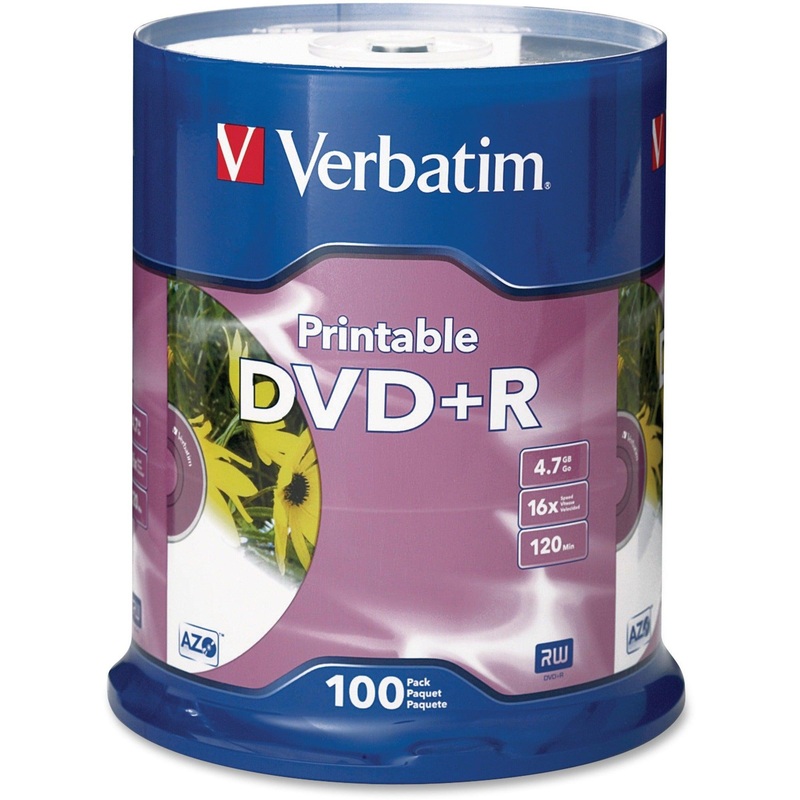 DVD+R 100pk InkJet Printable