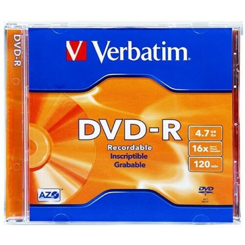 DVD-R 1pk Jewel Case