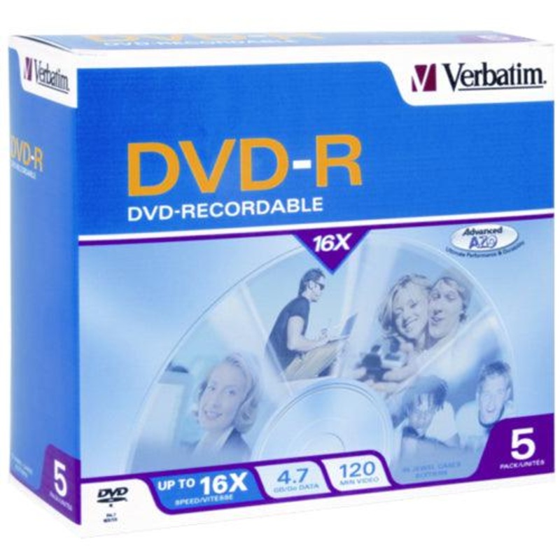 DVD-R 5pk Jewel Case