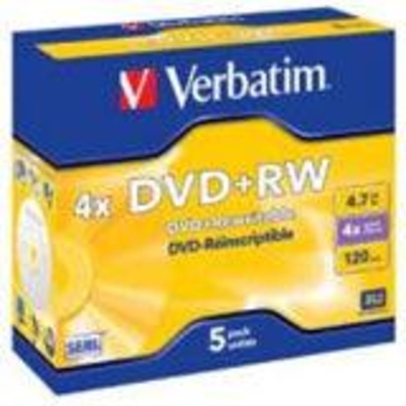 DVD+RW 5pk Jewel Case