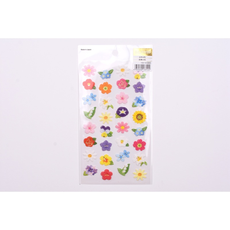 G.C. Press Fuzzy Stickers – Flowers of the Four Seasons