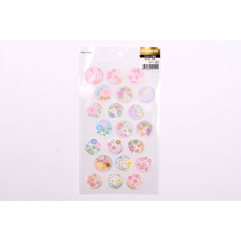 G.C. Press Washi Stickers – Seasonal Flower Circles