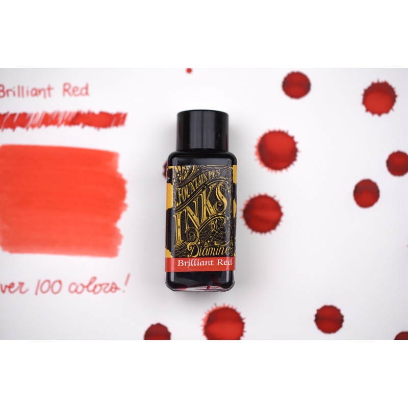 Diamine Fountain Pen Ink – Brilliant Red – 30mL