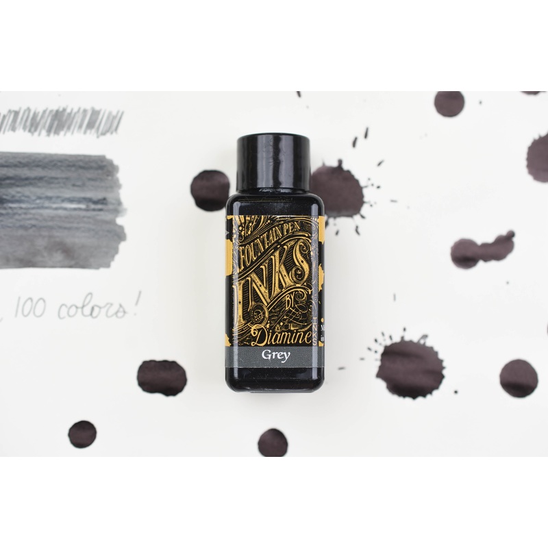 Diamine Fountain Pen Ink – Grey – 30mL
