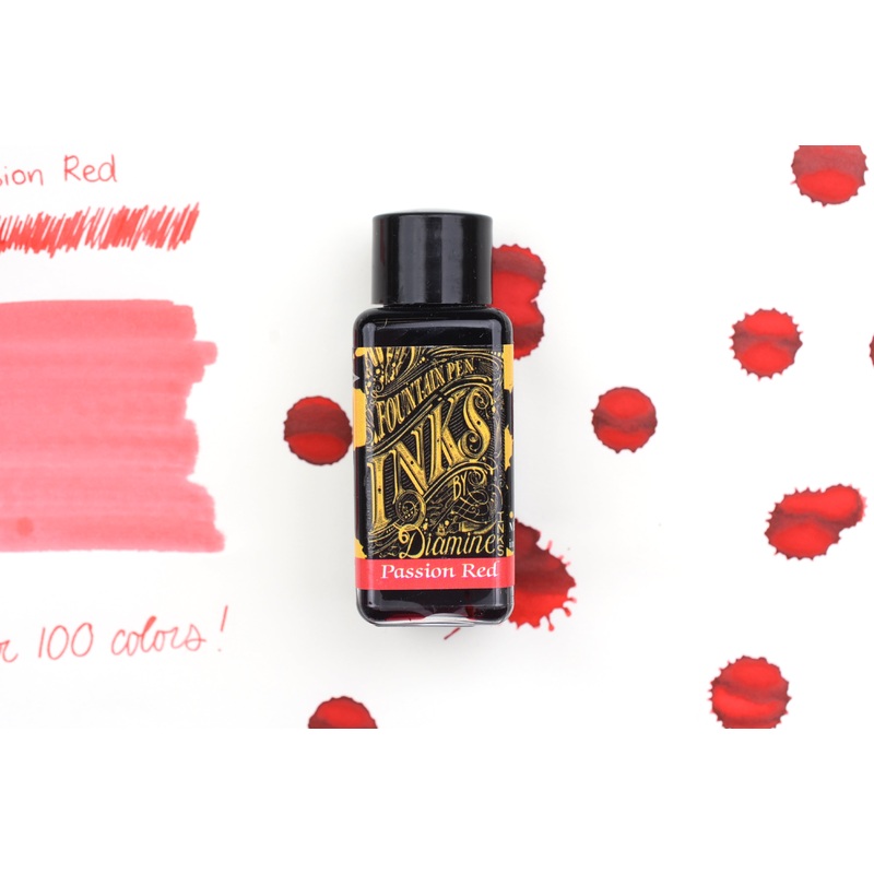 Diamine Fountain Pen Ink – Passion Red – 30mL