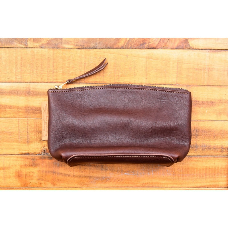The Superior Labor Leather Pouch L – Dark Brown