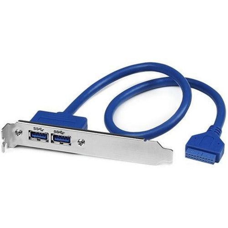 2 Port USB 3 A Female Slot Plate Adapter
