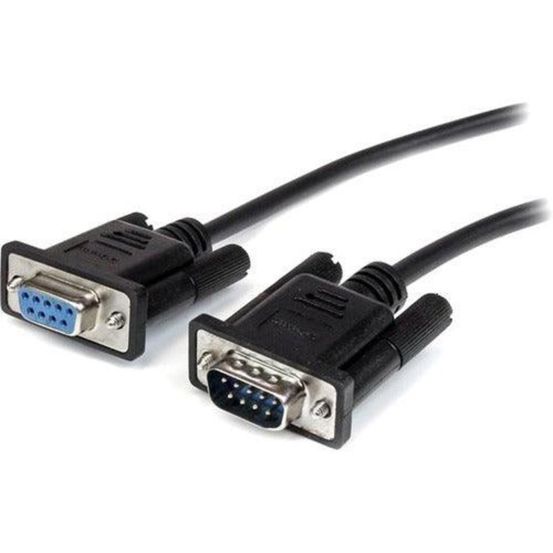 2m Straight Through Serial Cable M/F BK